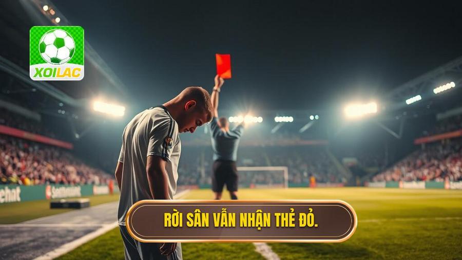 2. Rời sân vẫn nhận thẻ đỏ.