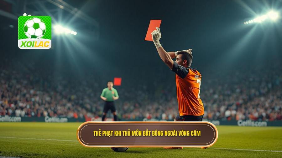 2. Thẻ phạt khi thủ môn bắt bóng ngoài vòng cấm